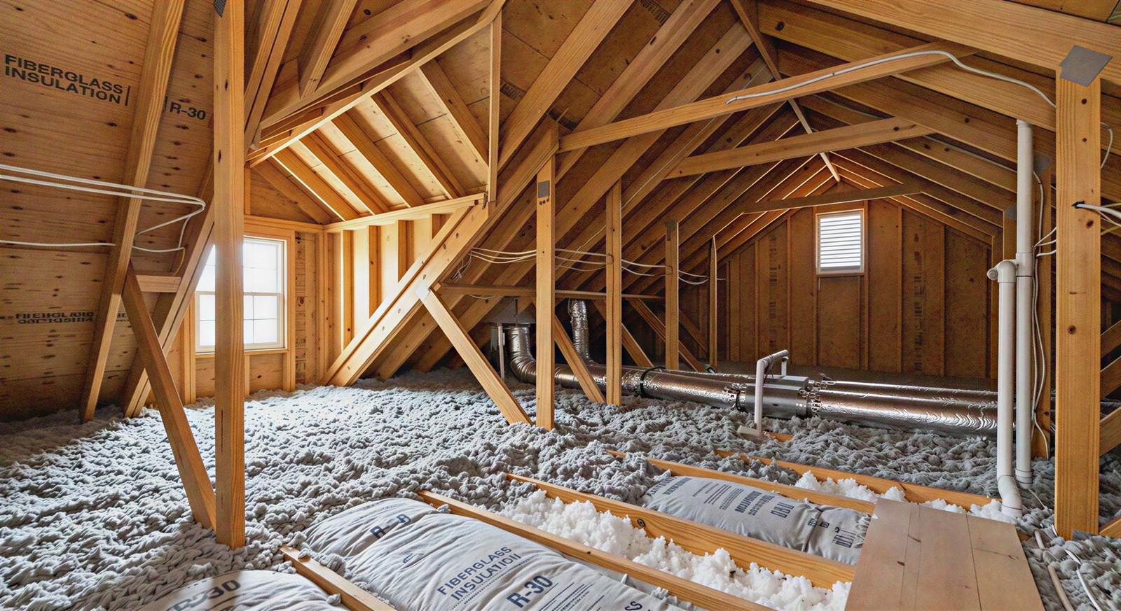 Attic picture with insulation — Texas Shield Pest Control