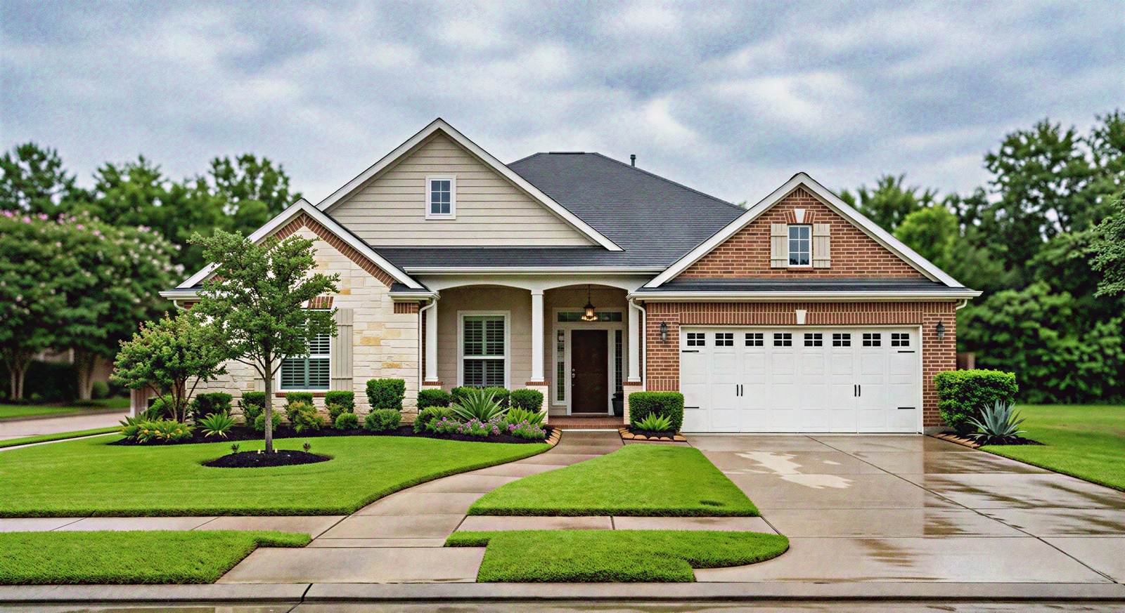 Clean Texas Home directly front after rain — Texas Shield Pest Control